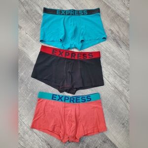 Express 3 Boxer Briefs in Teal, Black, Coral